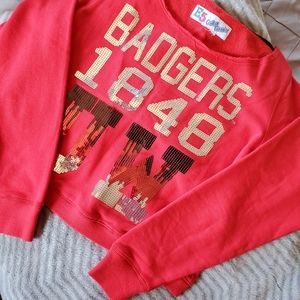 Wisconsin Badgers off the shoulder sweatshirt